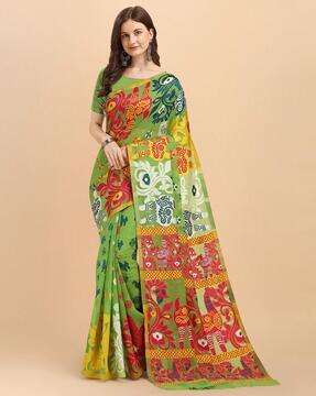 floral print saree