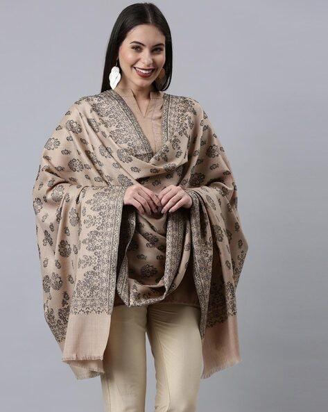 floral print shawls with tassels