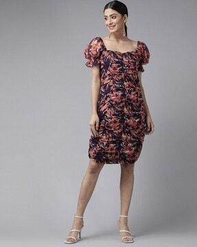 floral print sheath dress