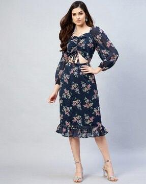 floral print sheath dress