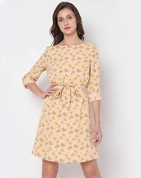 floral print shift dress