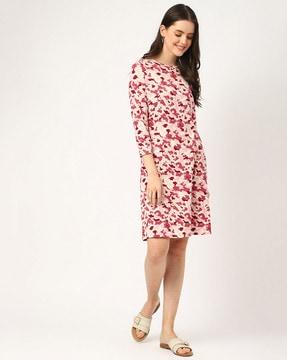 floral print shift dress