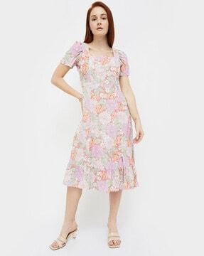 floral print shift dress