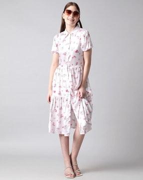 floral print shirt dress