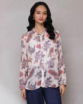 floral print shirt with camisole