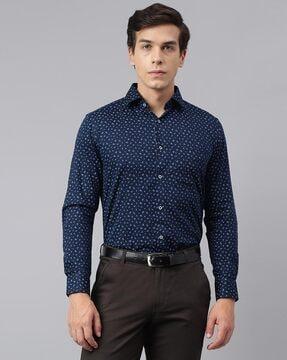 floral print shirt with patch pocket