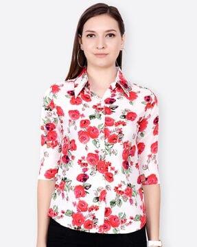 floral print shirt