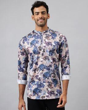 floral print short kurta