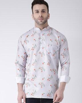 floral print short kurta