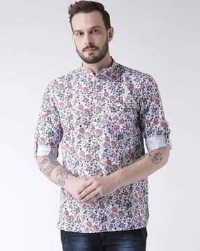 floral print short kurta