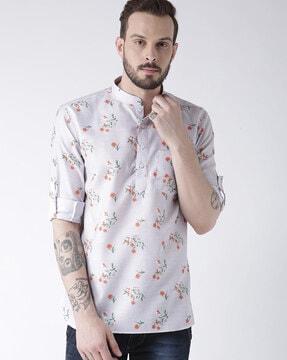 floral print short kurta