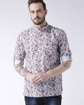 floral print short kurta