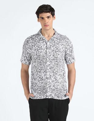 floral print short sleeve shirt