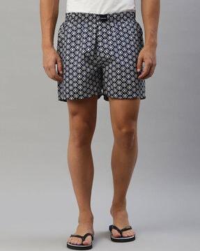 floral print shorts with elasticated waist