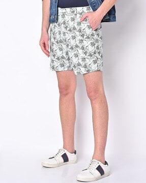 floral print shorts with insert pockets