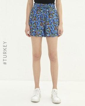 floral print shorts with insert pockets