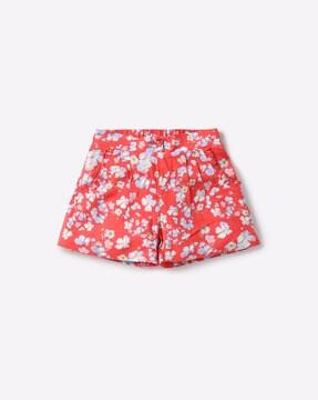 floral print shorts with insert pockets