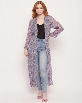 floral print shrug with full sleeves
