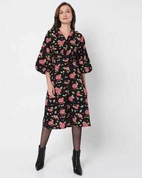 floral print skater dress