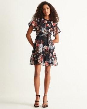 floral print skater dress