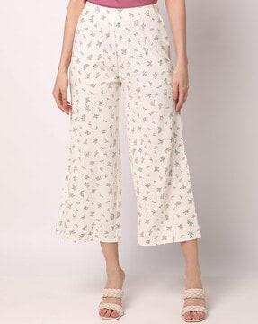 floral print skinny fit culottes