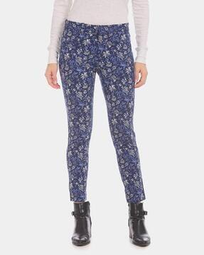 floral print skinny fit pants