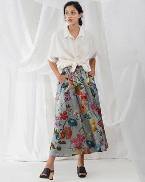 floral print skirt