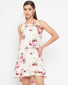 floral print sleeveless dress