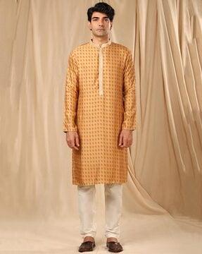 floral print slim fit kurta