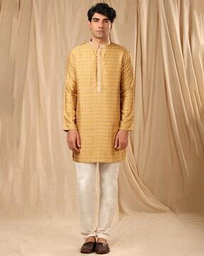 floral print slim fit kurta