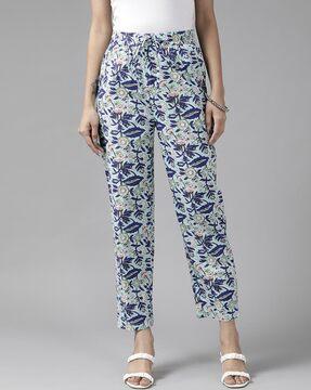 floral print slim fit pants