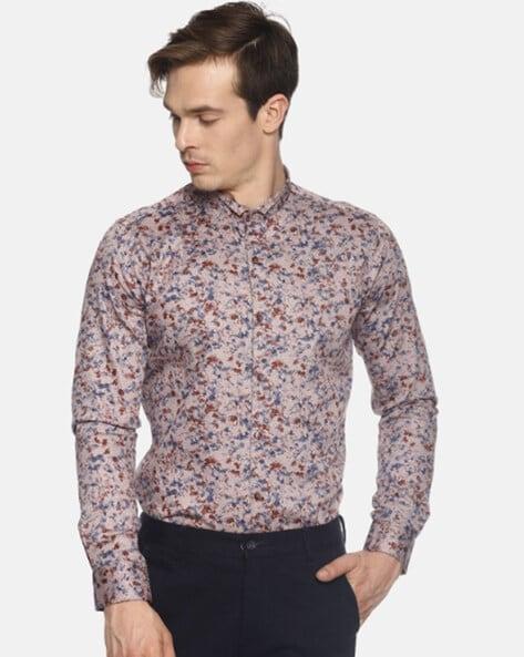 floral print slim fit shirt