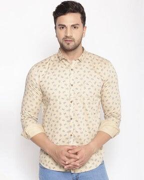 floral print slim fit shirt