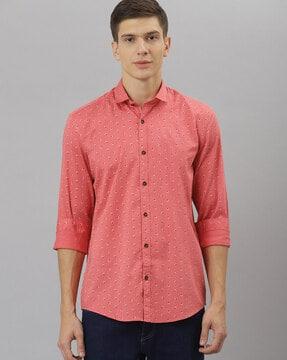 floral print slim fit shirt