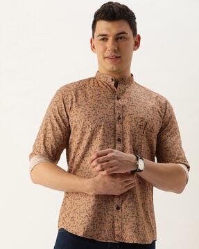 floral print slim fit shirt