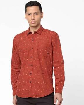 floral print slim fit shirt