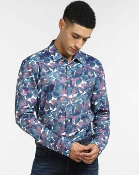 floral print slim fit shirt