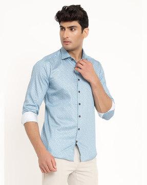 floral print slim fit shirt