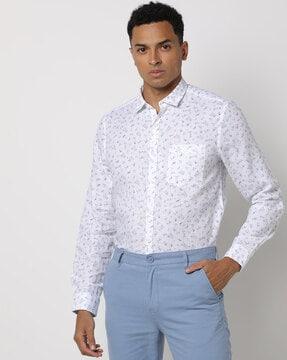 floral print slim fit shirt