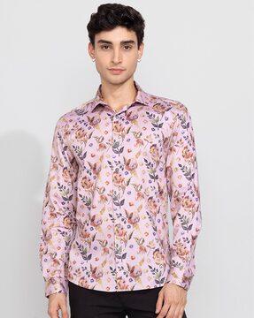 floral print slim fit shirt