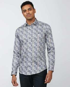 floral print slim fit shirt