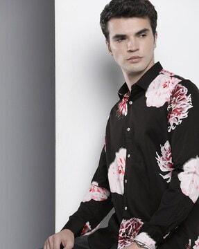 floral print slim fit shirt