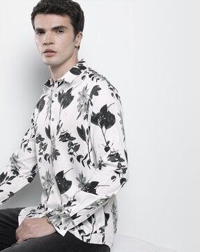 floral print slim fit shirt