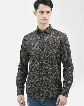 floral print slim fit shirt