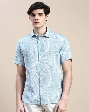 floral print slim fit shirt