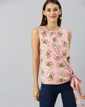 floral print slim fit top