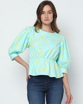 floral print slim fit top