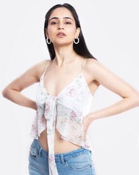 floral print slim fit top