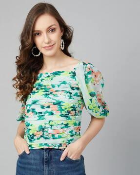 floral print slim fit top