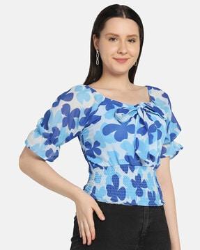 floral print slim fit top